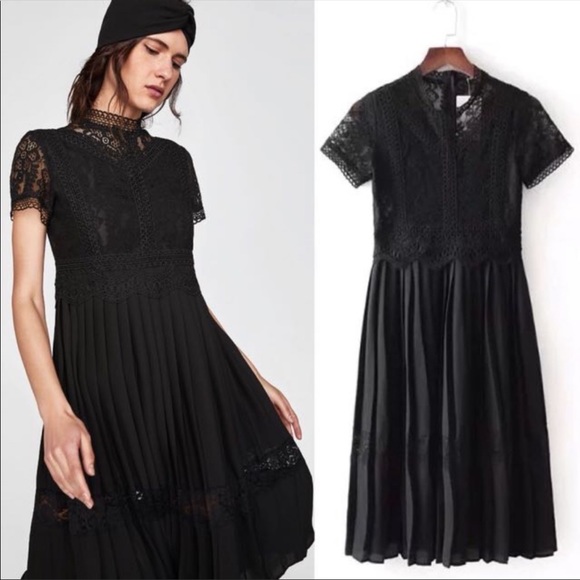 Zara black lace midi - Picture 1 of 5